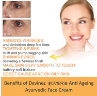 Devinez Ayurvedic Anti Ageing Saffron & Sandalwood Face Cream For Skin Firming, 50 Gm