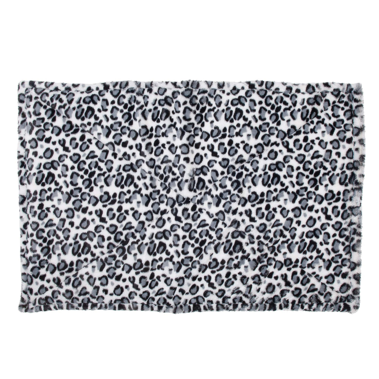 Furhaven ThermaNAP Self-Warming Cat Bed for Indoor Cats & Large/Medium Dogs, Washable & Reflects Body Heat - Quilted Faux Fur Reflective Bed Mat - Snow Leopard, Large