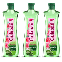 Dabur Gulabari Premium Rose Water with Aloe Vera - 1200 ml (400ml x 3) | Upto 8 HR Skin Hydration | Cleanses, Tones and Moisturises Skin | For All Skin Types