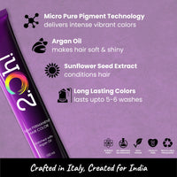 2.Oh! Italian- Lavender Hair Color For Women & Men | Ammonia-Free DIY Semi Permanent Hair Color | Enriched with Argan Oil | Lasts upto 5-6 Washes | Pack of 2
