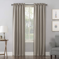 Sun Zero Easton Energy Saving Blackout Rod Pocket Curtain Panel, 40