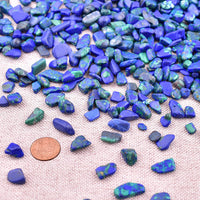 SigMntun Phoenix Lapis Lazuli Crystal Chips Bulk, Natural - 10 oz (283g) Healing Crystals for Reiki Chakra Meditation Energy Balancing Therapy, Tumbled Stones for Crafts Decorative Rocks for Planters 10 Oz - Phoenix Lapis Lazuli