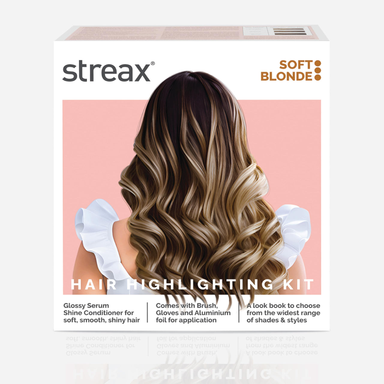 Streax Hair Colour Highlight Kit | Blonde, Soft Blonde - Pack of 1 | Enriched With Walnut & Argan Oil | For Women | Rich, Vibrant, Easy to Use, DIY Application