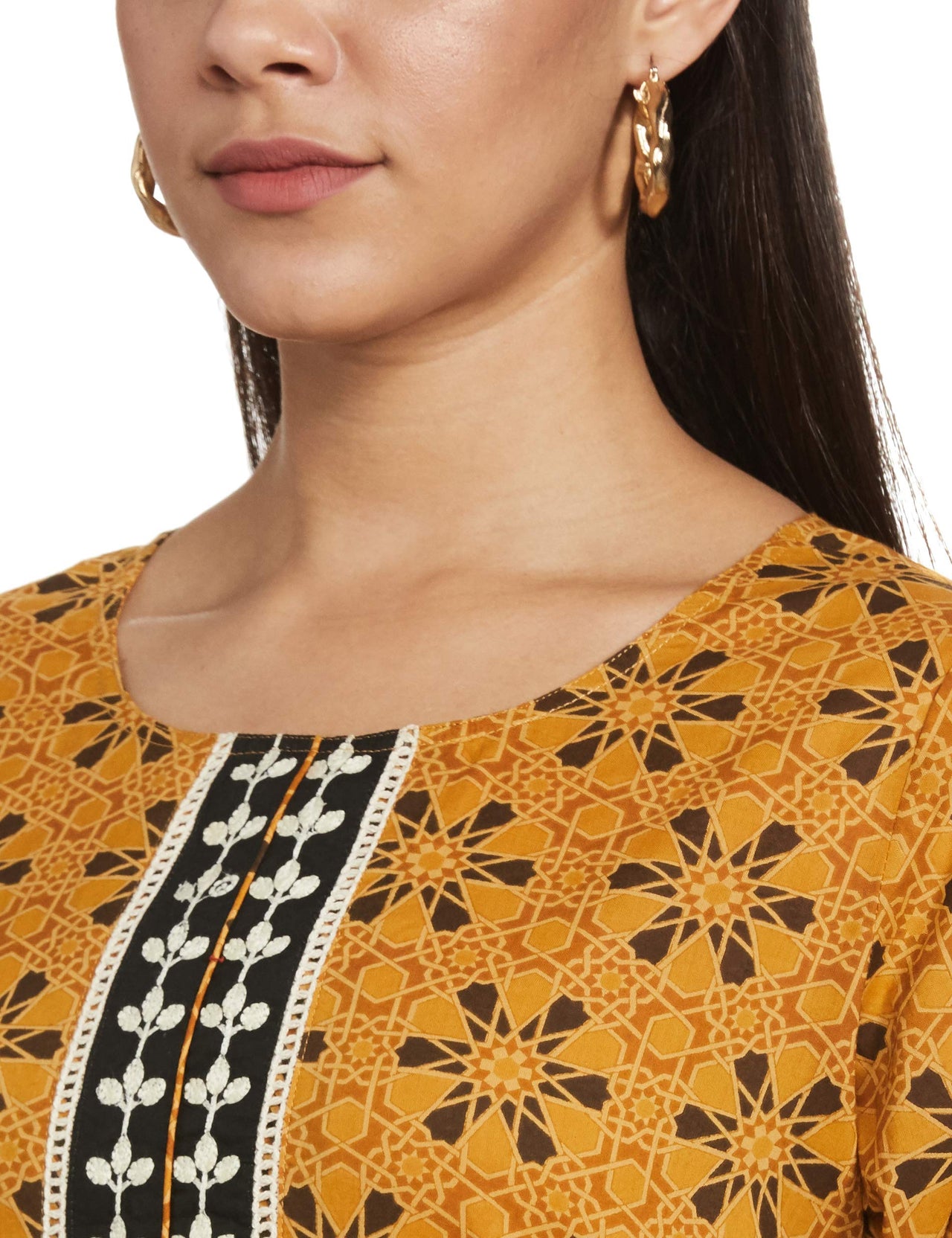 Jaipur Kurti Women's  Cotton Straight Kurta Green S