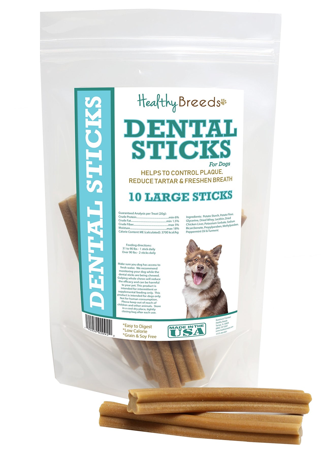 Healthy Breeds Finnish Lapphund Dental Sticks Large 10 Count