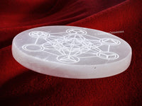 Selenite Crystal Charging Plate For Crystals And Healing Stones, 4.5