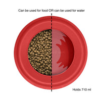 Kurgo Splash Free Wander Water Bowl, No Spill Dog Travel Bowl, Portable No Mess Water Bowl for Dogs, Splash Less Pet Bowl for Car Travel, Dog Travel Accessories, 24 oz, Chili Red