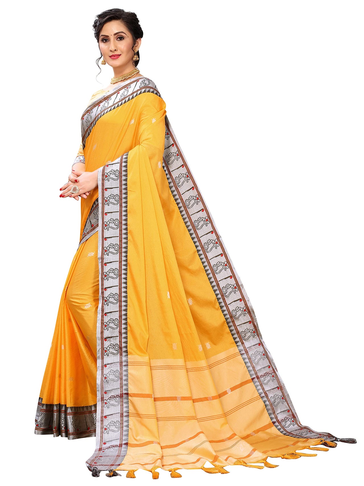Regolith Designer Sarees for women banarasi silk saree with fancy saree Un-stitched blouse Pieces