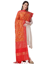 KAPAAHA Women's  Woven Silk Bandhani Patola Dupatta, Width 45 inch, Length 2.5 meter