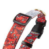 Hooey Nomad Dog Collar, Durable Polyester Webbing Collar with Graphic-Inspired Prints, Western Floral, Medium