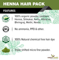 The Forest Herbs Natural Care From Nature Henna Powder (200 Grams) Enriched With Precious Herbals For Hair Growth, Colour & Conditioning