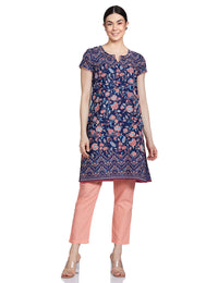Aurelia Women Cotton Blend Kurta & Palazzo