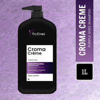 Tryones Croma Creme Purple Expert Shampoo Intensive Hair Growth Therapy | Anti Hairfall Shampoo that Maintains Shine 1000 ml