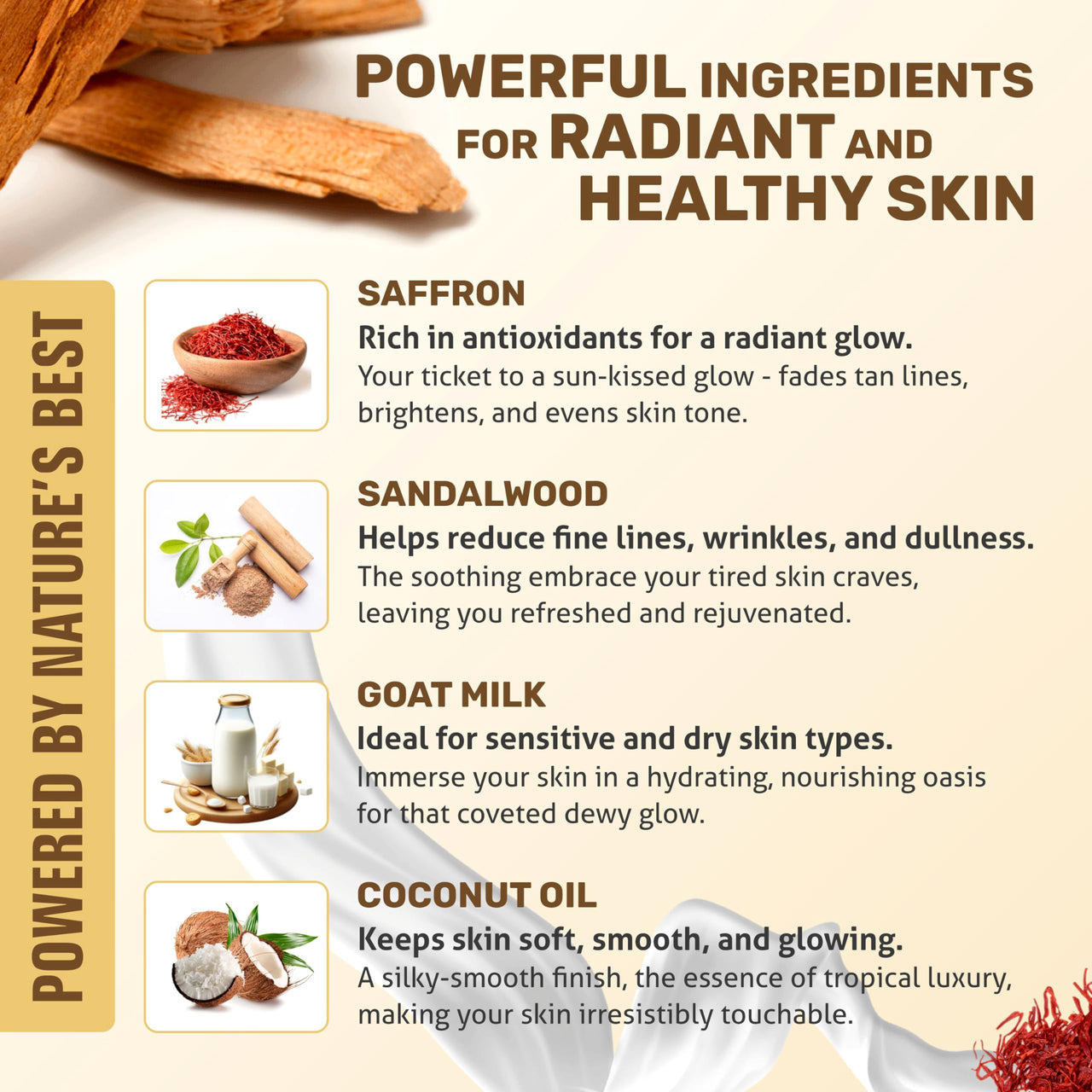 Home Soaps Sandalwood & Saffron Magic Soaps For Bath (100 Gms) | Paraben Free | Chandan & Kesar Bath Soap | Handmade Soaps For Glowing | Skin Brightening Soap For Men & Women (Pack Of 6)