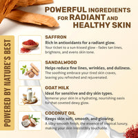 Home Soaps Sandalwood & Saffron Magic Soaps For Bath (100 Gms) | Paraben Free | Chandan & Kesar Bath Soap | Handmade Soaps For Glowing | Skin Brightening Soap For Men & Women (Pack Of 6)