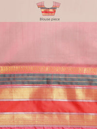 leeza store Women's  Jacquard Dobby Butta Butti Rich Kota Doria Cotton Silk Saree With Blouse Piece Green