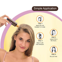 DR.RASHEL Onion Oil - Black Seed Onion Hair Oil With Comb Applicator - Controls Hair Fall - No Mineral Oil, Silicones & Paraben - 100 ml