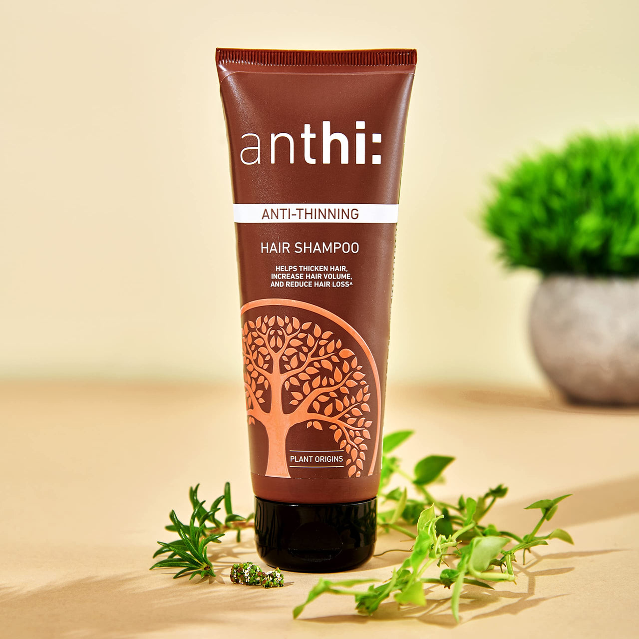 anthi: Anti-Hair Thinning Shampoo, Hair Thickening and Volume boosting, Sulphate and Paraben Free, Plant-origins shampoo, 100 ml
