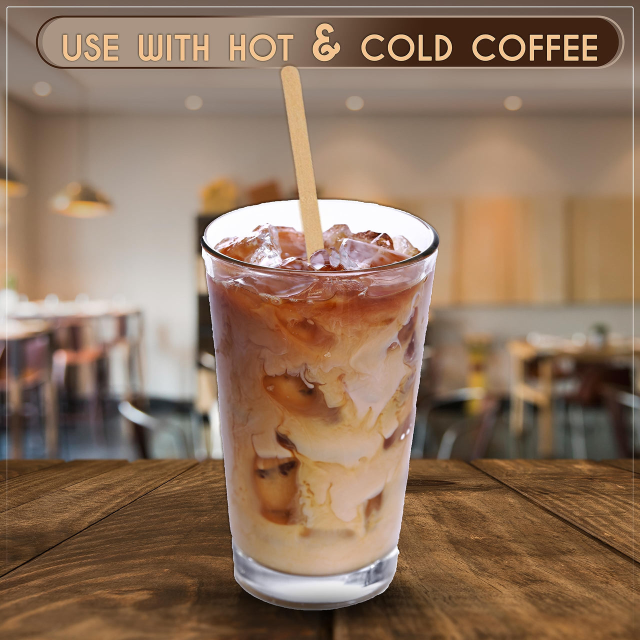 Perfect Stix Premium Wooden Coffee Stirrer Sticks, Thick Birch Wood 1000 Count, 5.5" Inches. Eco-Friendly Wooden Stirrers (5.5Inches / 1000PC) 1000 Count (Pack of 1)