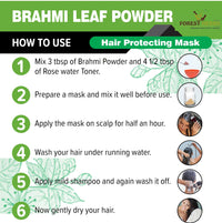 THE FOREST HERBS Natural care from nature Brahmi Powder 200 Grams For Hair Growth | 100% Natural, No Preservative, All Hair Type