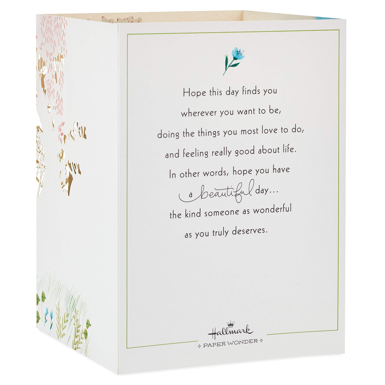 Hallmark Paper Wonder Displayable Pop Up Birthday Card for Women (Beautiful Day) Pop Up, Beautiful Day