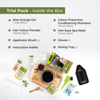 INDUS VALLEY Damage Free Natural Gel Hair Colour for Women | Ammonia & PPD Free Organic Hair Colour with 100% Grey Coverage, Long Lasting Hair Color Trial Pack (Black, 65 ml)