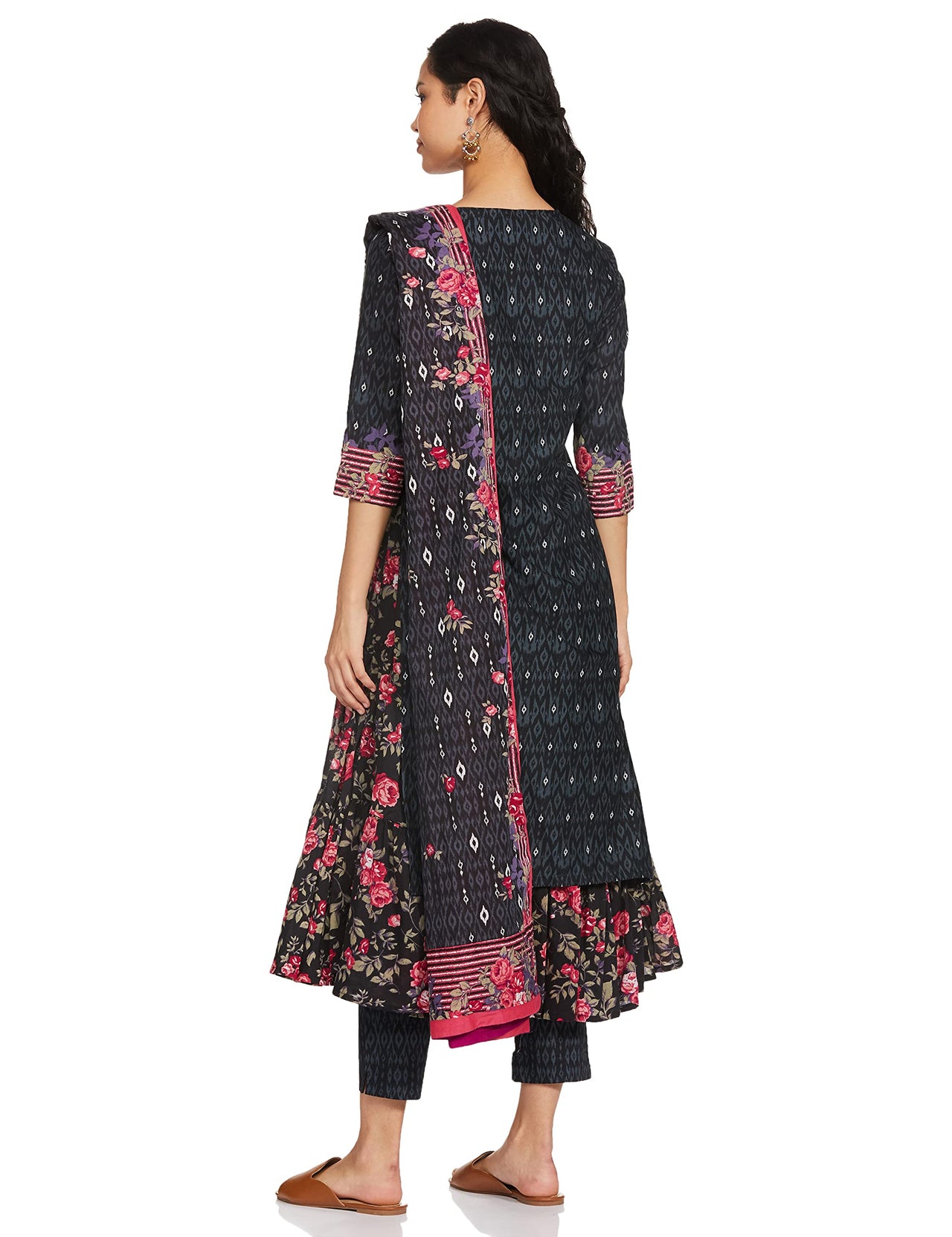 BIBA Women's  Cotton Salwar Kurta Dupatta