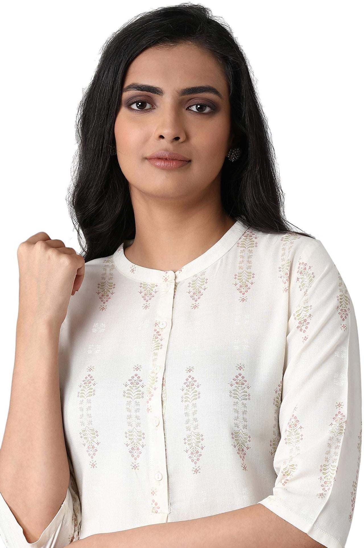 W for Woman Women's  Rayon Regular Kurta