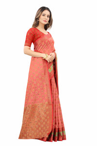 Silk Zone Women's  Cotton Woven Saree