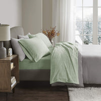 Sleep Philosophy True North Fleece Sheet Set Full, Solid Color, Warm & Plush Sheets Soft Fleece Bedding Full Size Sheets, Fitted Pocket Fits Up to 16