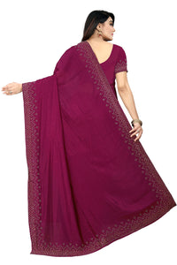 PUNYATHA CREATION Women's  & Girl's  Chanderi Chanderi Saree With Blouse Piece