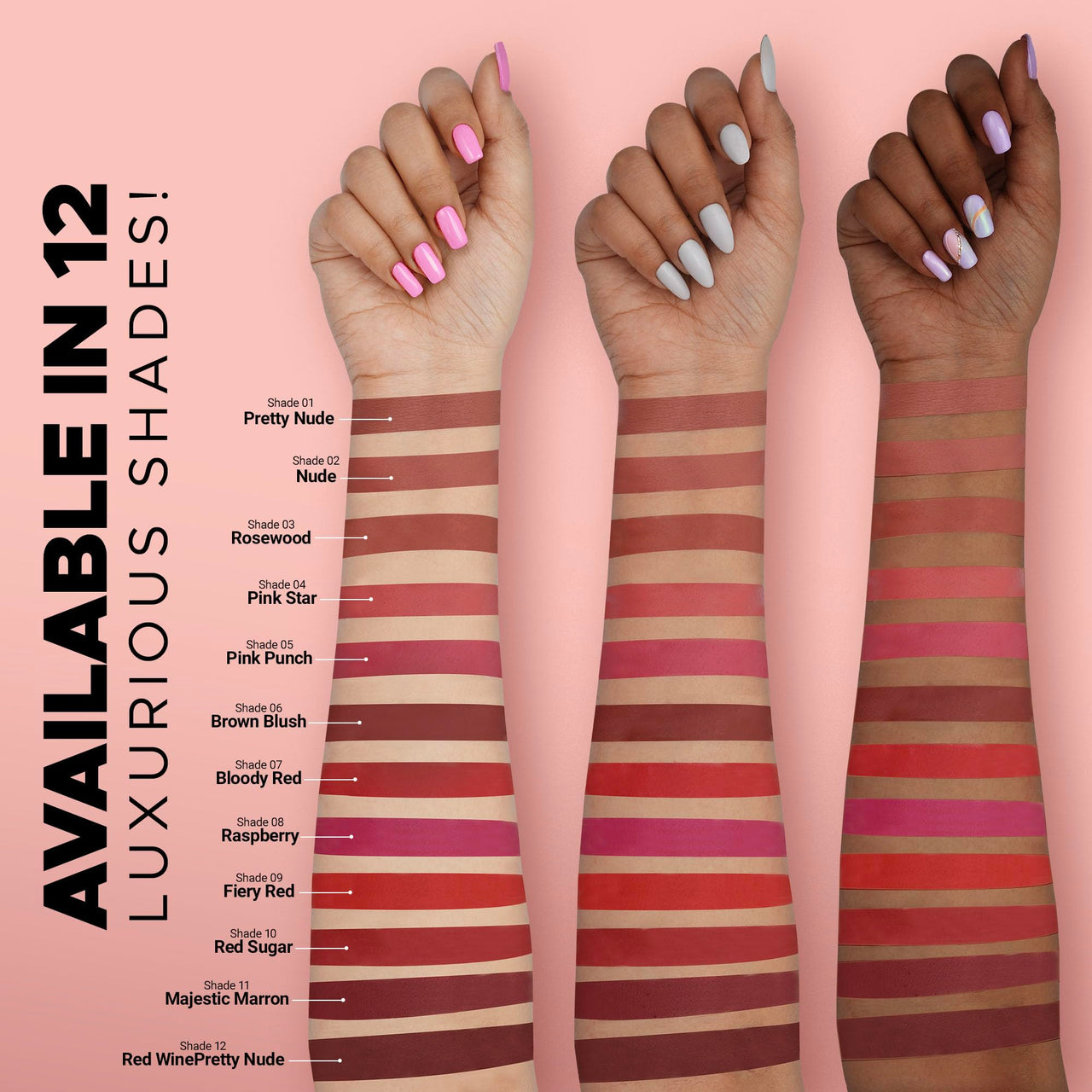 Hilary Rhoda Creamy Touch Lipstick | Infused with Olive Oil, Shea Butter & Vitamin E | Highly Pigmented & Creamy Texture | Long Lasting & Keeps Lips Moisturising - 4g (Bloody Red - Shade 07)