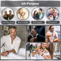 Vicsoon Handmade Bracelets, 14mm Natural Black Obsidian Protection Bracelet for Men Women, Healing Bracelet Beads Bring Luck,Prosperity and Happiness, Crystal Jewelry Stretch Stone Bracelets for Gift