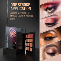 FACES CANADA Starry Eyes Eye Shadow Palette - Twilight 02, 16g | Shimmer & Matte Shades | Long Lasting & Highly Pigmented | Smudge Proof & Sweat Resistance | One Stroke Application | Luxurious Finish