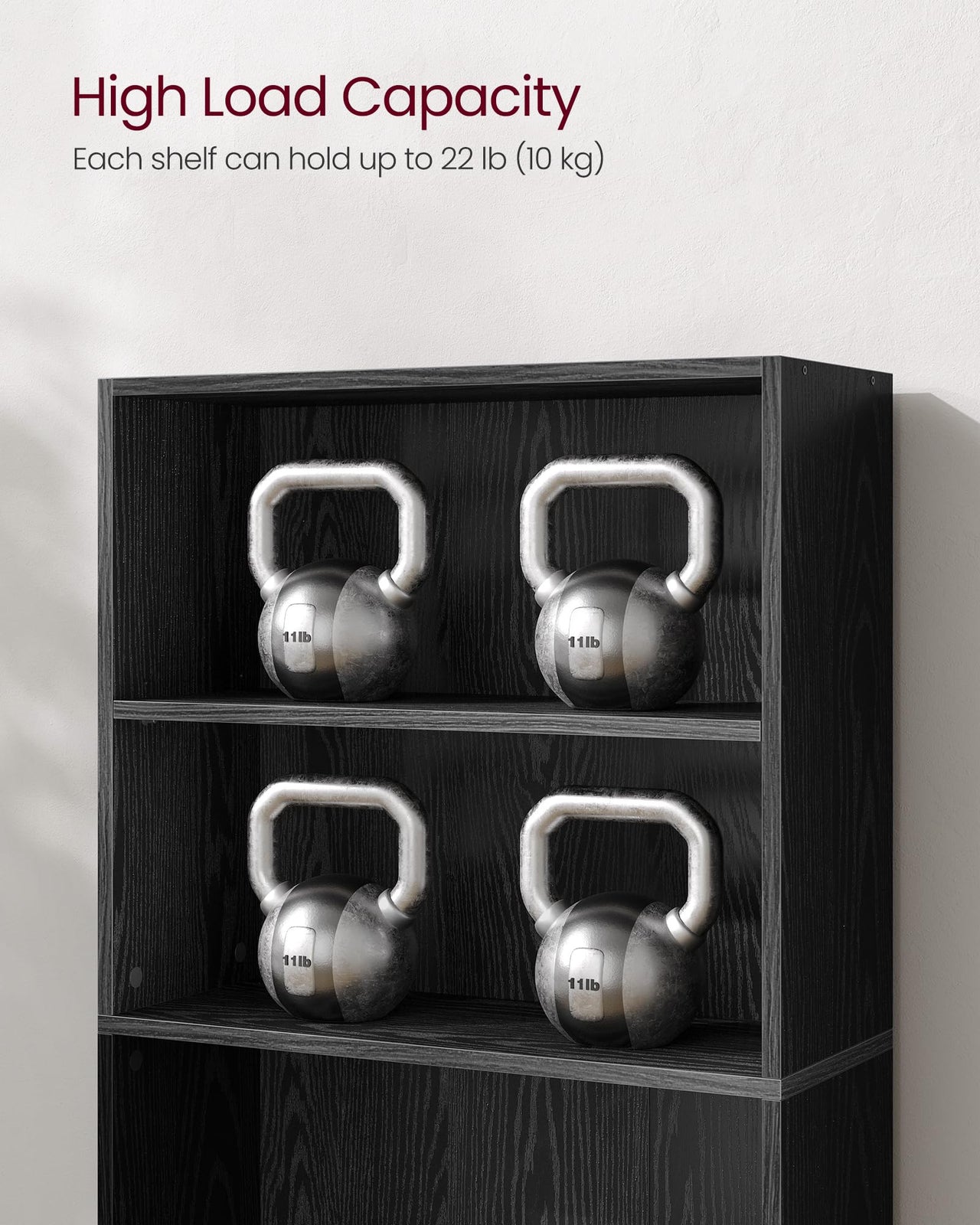 VASAGLE Bookshelf, 23.6 Inches Wide, 4-Tier Open Bookcase with Adjustable Storage Shelves, Floor Standing Unit, Cloud White ULBC164T14 1 Pack 4 Tiers (23.6"W x 42.4"H)