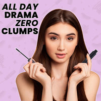 Shryoan Long-Lash Lengthening Jet Black Mascara | Water & Smudge Proof | Long Lasting & Boost Volume Mascara | Upto 18 Hours Stay ( 15 ml )