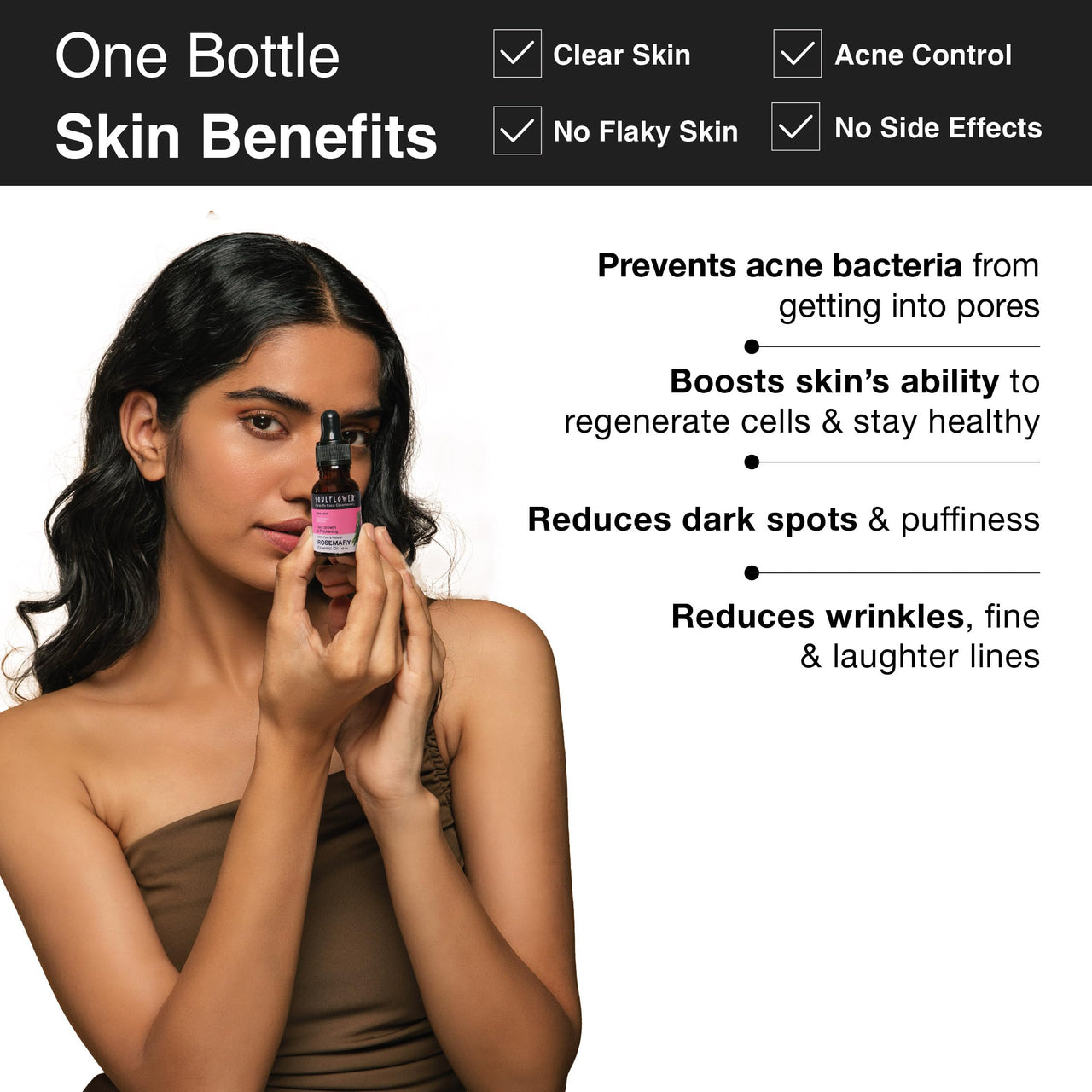 Soulflower Rosemary Essential Oil for Hair Growth, Hair Fall Control and Nourishment, Skin Care | Clinically Tested & Ecocert Certified Organic 100% Pure, Natural, Undiluted | 15ml