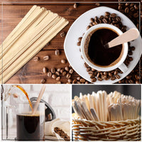 Perfect Stix Premium Wooden Coffee Stirrer Sticks, Thick Birch Wood 1000 Count, 5.5