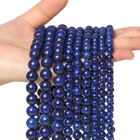 45pcs 8mm Natural Stone Beads Lapis Lazuli Beads Energy Crystal Healing Power Gemstone for Jewelry Making, DIY Bracelet Necklace