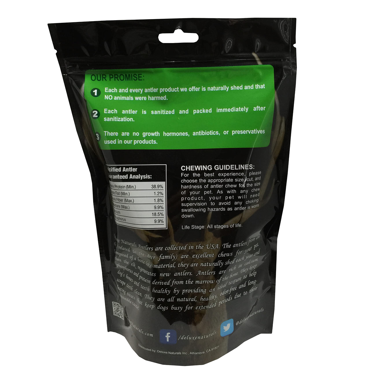 Elk Antler Chews for Dogs | Naturally Shed USA Collected Elk Antlers | All Natural A-Grade Premium Elk Antler Dog Chews | Product of USA, 3-Pack Medium Split 3 Count (Pack of 1)