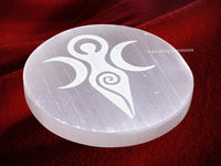 Selenite Crystal Charging Plate For Crystals And Healing Stones, 4.5