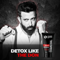 Beardo DETAN & CHARCOAL Face Wash for Men (100ml x 2) | Facewash Combo that Removes Dirt & Reduces Tan | Goodness of Activated Charcoal & Coffee along with Aloe Vera provides Moisturization to Men's Skin