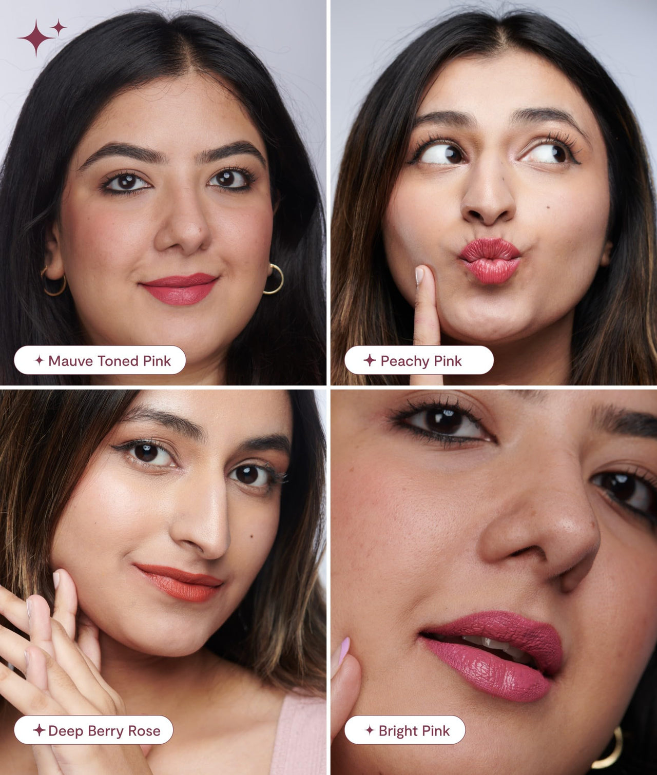 Gush 4 In 1 Matte Liquid Lipstick, Waterproof & Smudgeproof, Non Sticky & Non Drying, Highly Pigmented, Long Lasting Hydrating Formula With Shea Butter & Jojoba Oil To Prevent Dryness (Pink-8.4ml)