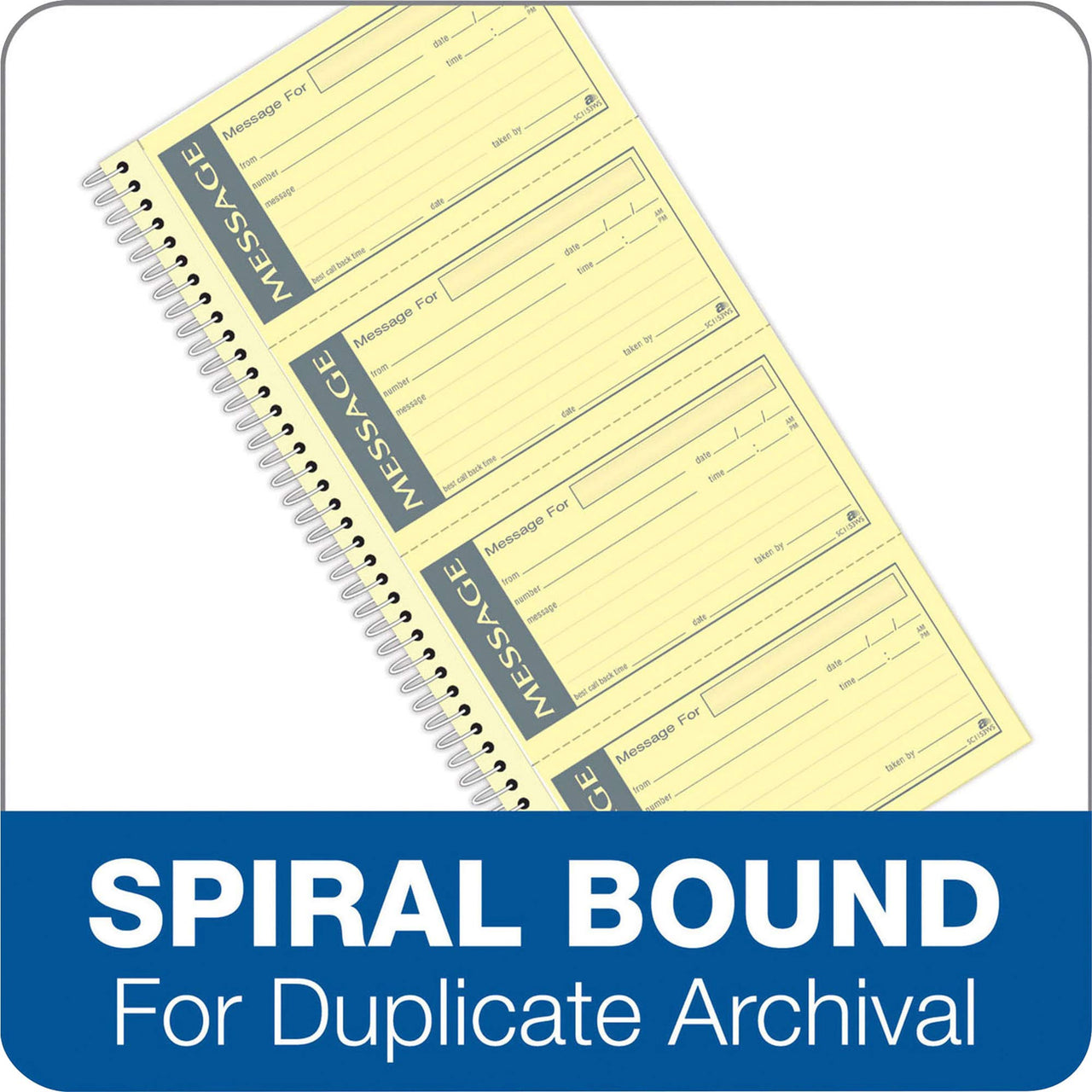 Adams Write 'N Stick Message Pad, 2-Part, Carbonless, Blue, 5-1/4" x 11", 200 Sets per Book (SC1153WS) 200 Count (Pack of 1)