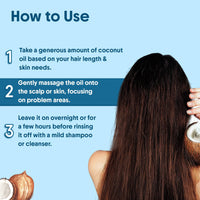 Aravi Organic 100% Pure Cold Pressed Virgin Coconut Oil - For Healthy Hair and Skin - 200 ml