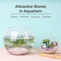 T4U Tumbled Chips Stones Crushed Crystal Quartz 1 LB, Irregular Shaped Gravel Pebble Healing Stone, DIY Smoothed Rocks for Potted Plant,Resin Art,Vase Fillers Aquarium Gravel Rocks (Light Rose) #2 - Rose