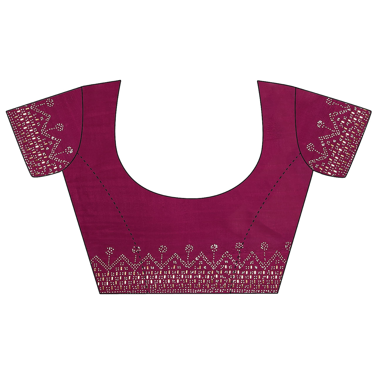 PUNYATHA CREATION Women's  & Girl's  Chanderi Chanderi Saree With Blouse Piece