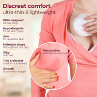 LuvLap Ultra Thin Honeycomb Nursing Breast Pads, 96pcs, Disposable, High Absorbent,Discreet Fit