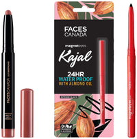 FACESCANADA Ultime Pro Hd Intense Matte Lipstick + Primer - Natural Coco (Brown), Magneteyes Kajal - Black