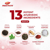 Dabur Red Toothpaste - 800g (200g x 4) | World's No.1 Ayurvedic Paste | Provides Germ Protection, Cavity Protection, Plaque Removal | Prevents Gum Bleeding, Yellow Teeth, Toothache, Bad Breath